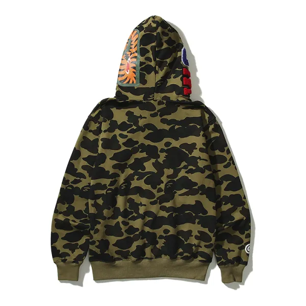 A Bathing Ape Shark Hoodie Red Camo Hoodie - 7