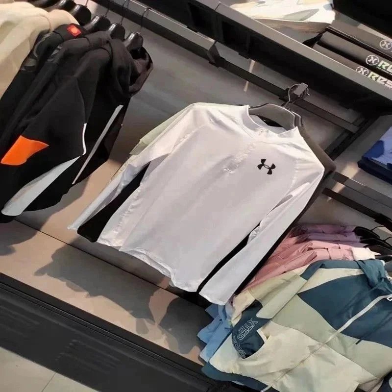 Ua白色拉链长袖