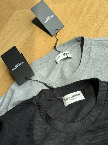 Saint Laurent Monogram Logo Black T-Shirt - 7