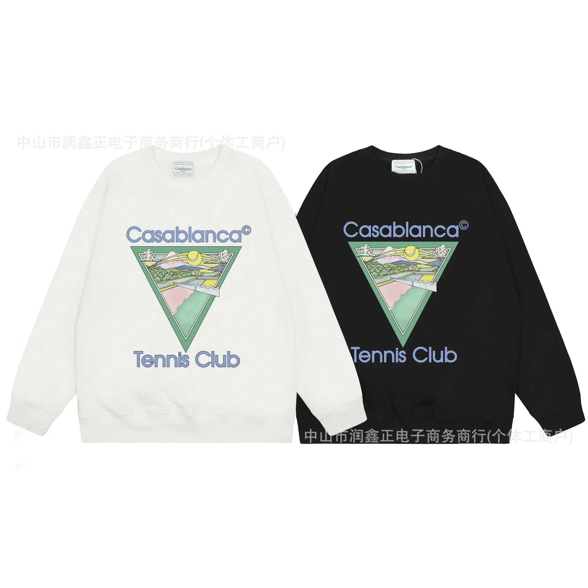 Casablanca Tennis Club Graphic Hoodie Black - 11