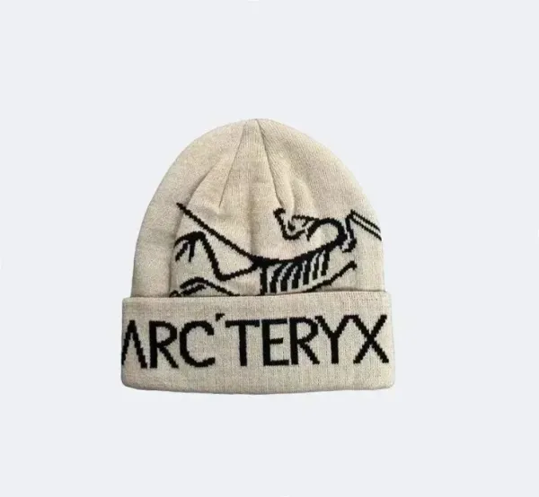 Arc'teryx Bird Logo Beanie Beige Knit Hat - 1