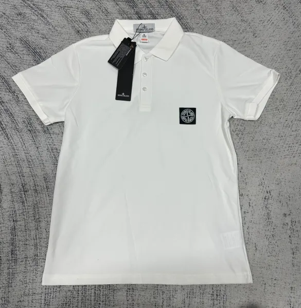 Stone Island Ribbed Polo Navy Blue Polo - 7