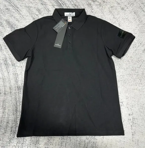 Stone Island Ribbed Polo Navy Blue Polo - 9