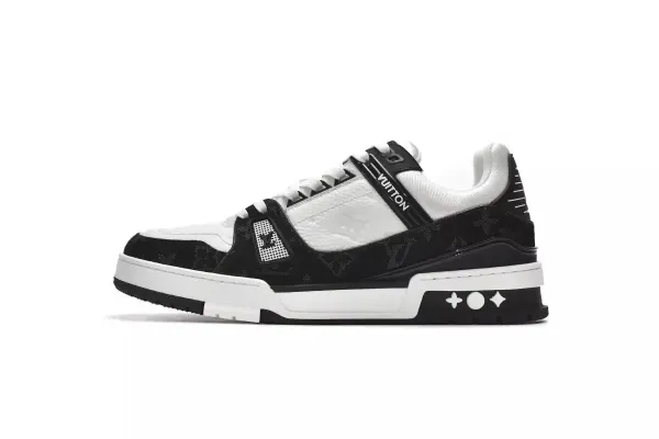 Louis Vuitton Trainer Monogram Black and White Sneakers - 1