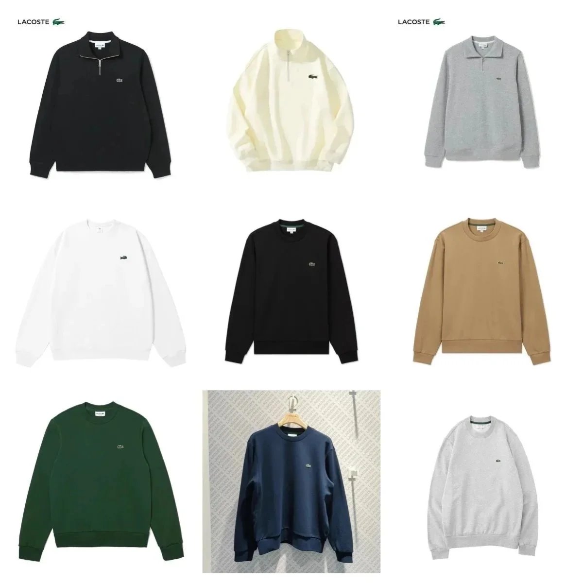 Lacoste Black Crewneck Sweatshirt