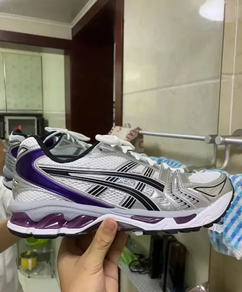 Asics Gel-Kayano 14 Silver Purple Running Shoes - 1