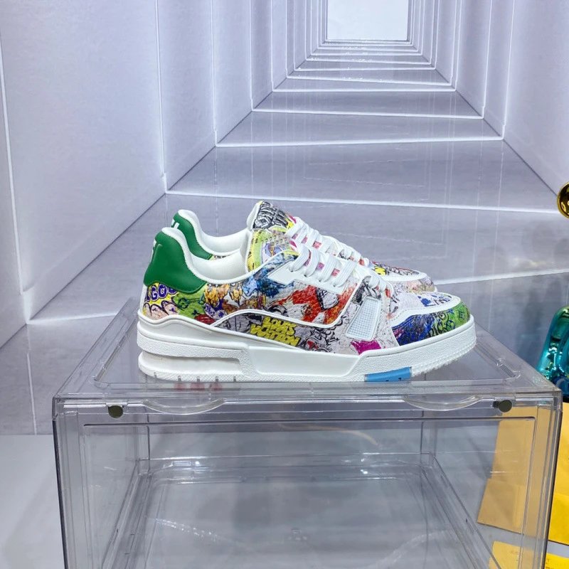 Off-White x Virgil Abloh The Ten Air Force 1 Multicolor Graffiti Print Sneakers - 10