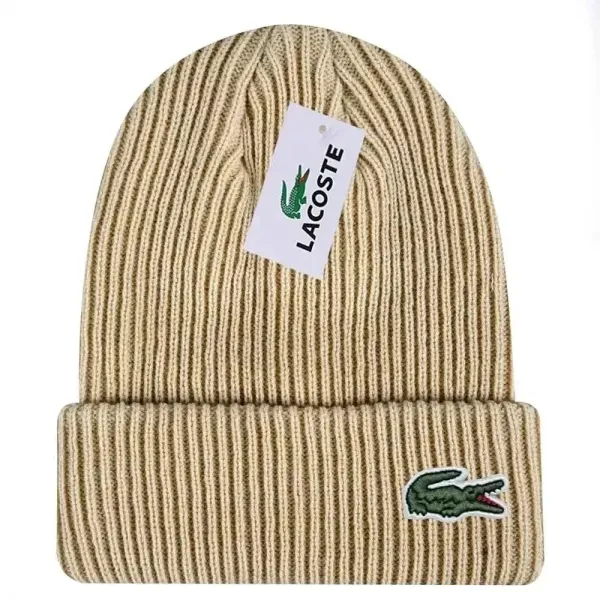 Lacoste Crocodile Embroidered Beanie Navy - 5