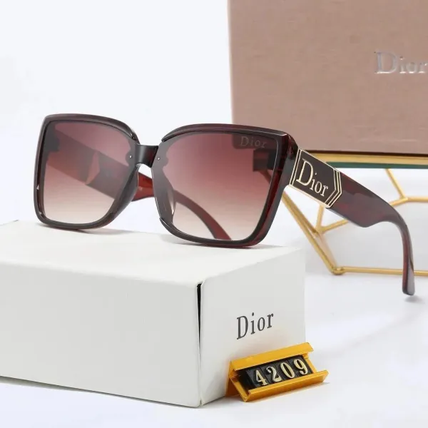 Dior Oversized Square Frame Gradient Brown Sunglasses - 1