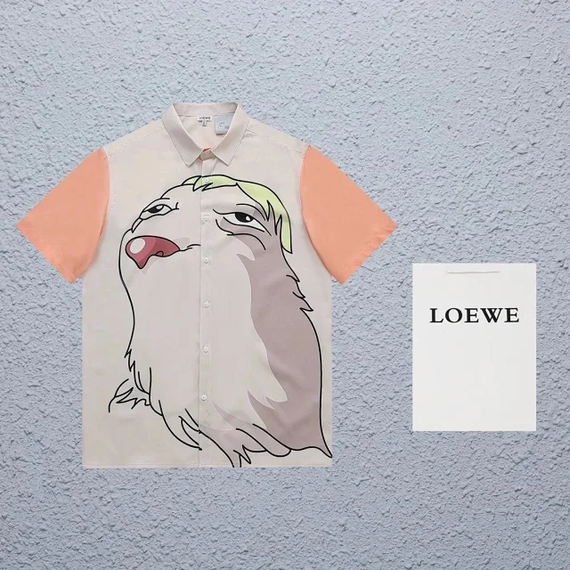 Loewe Shirts Short-Sleeve Graphic Button-Up Shirt product detail image 10
