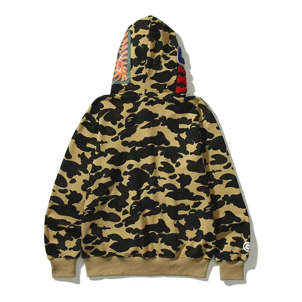 A Bathing Ape Shark Hoodie Red Camo Hoodie - 15