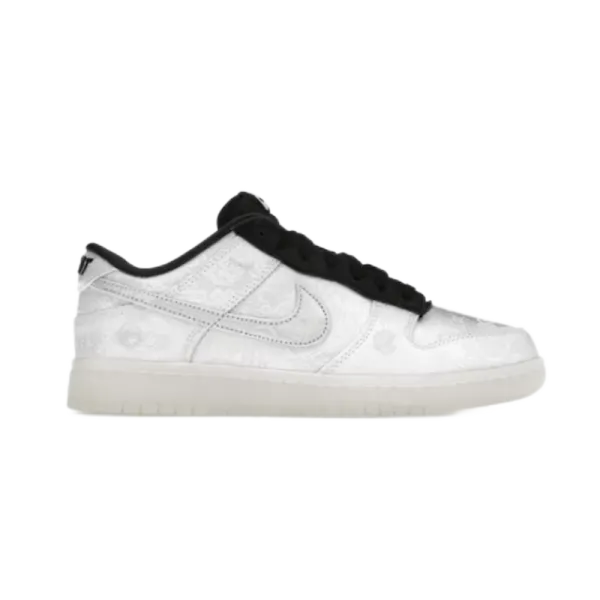 Nike SB Dunk Low White Floral Print Sneakers - 1