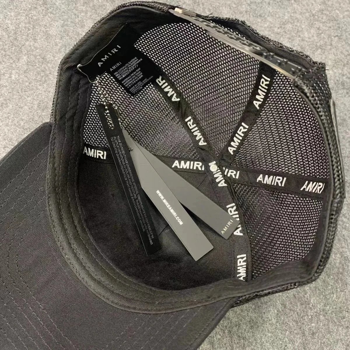 Amiri Drip Logo White Mesh Back Baseball Cap - 5