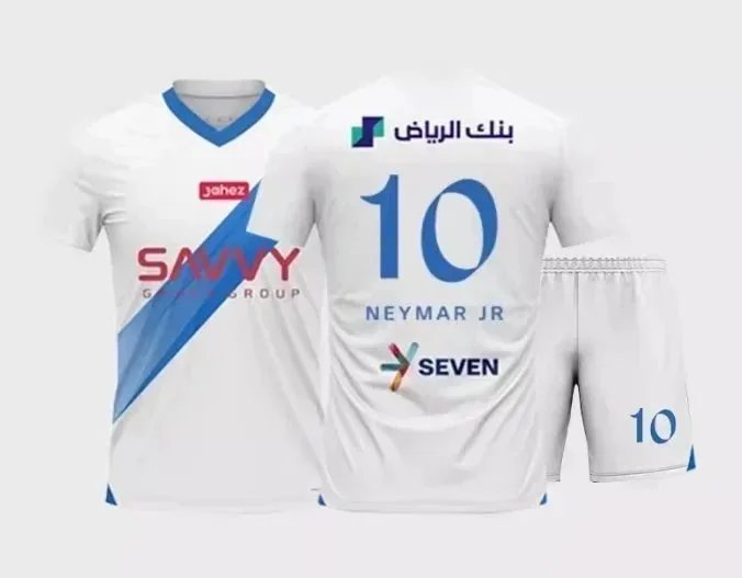 Brazil National Team Inspired Jersey Set Blue/White Activewear - 10