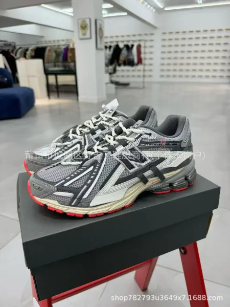 New Balance 2002R Gray Red Running Shoes - 4