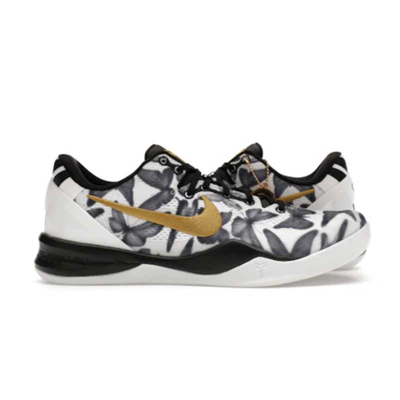 Nike Kobe 8 System Floral Gold Basketball Shoes - 3