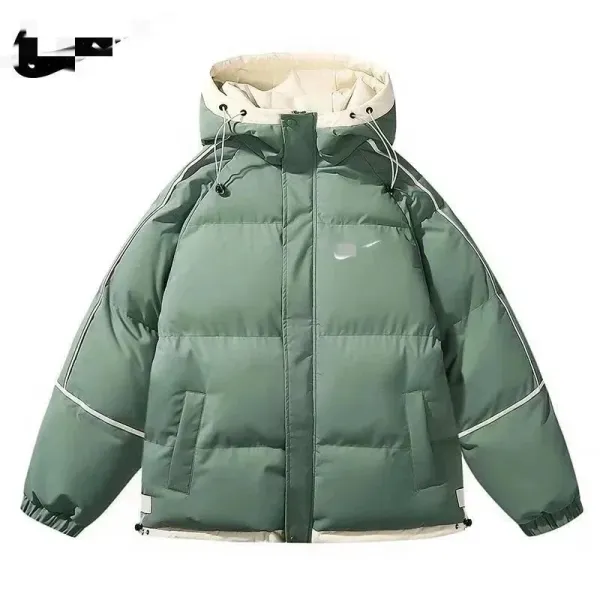 Nike Puffer Jacket Sage Green with Reflective Trim Down-Jacket - 1