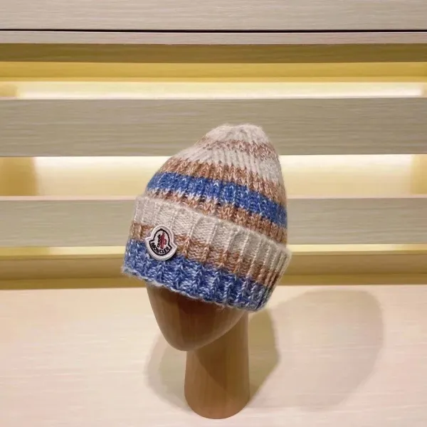 Moncler Striped Knit Beanie Multicolor - 1