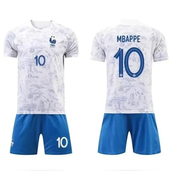 France National Team 2022-23 Home Jersey Navy Blue Mbappé #10 - 9