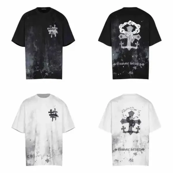 Gallery Dept. Distressed Cross Print T-Shirt White - 4