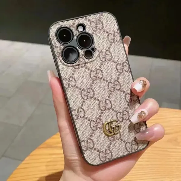 Gucci GG Marmont Phone Case Beige Canvas Phone-Case - 1