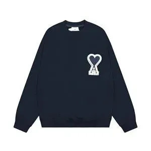 Play Comme des Garçons Heart Logo Navy Hoodie - 1