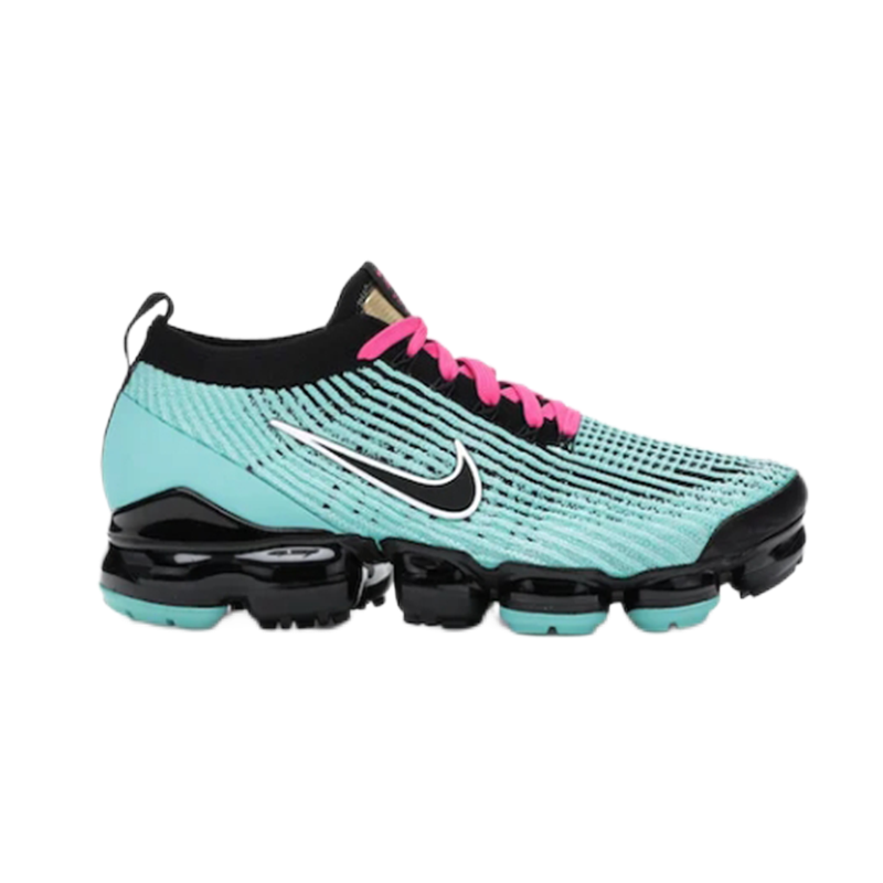 Nike Air VaporMax Flyknit 3 Turquoise Pink Running Shoes - 26