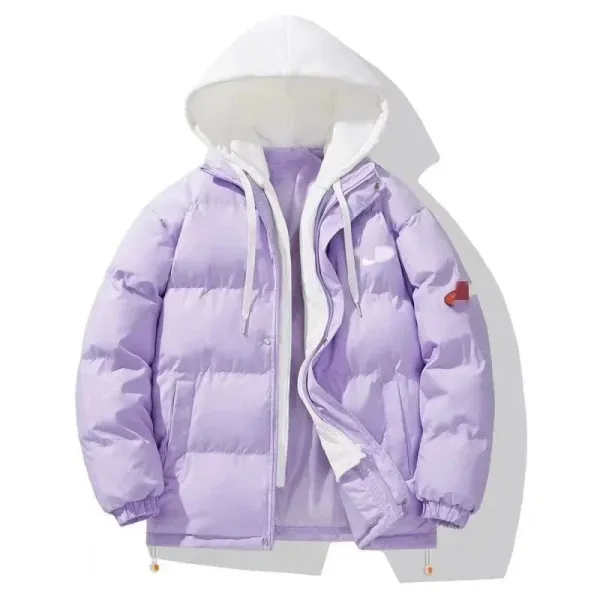 Nike Puffer Hooded Jacket Lavender Purple Down-Jacket - 1