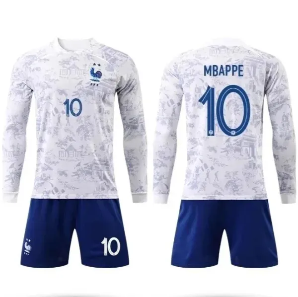 France National Team 2022-23 Home Jersey Navy Blue Mbappé #10 - 10