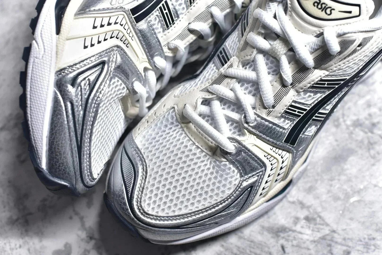 Asics Gel-Kayano 14 Silver Blue Running Shoes - 10