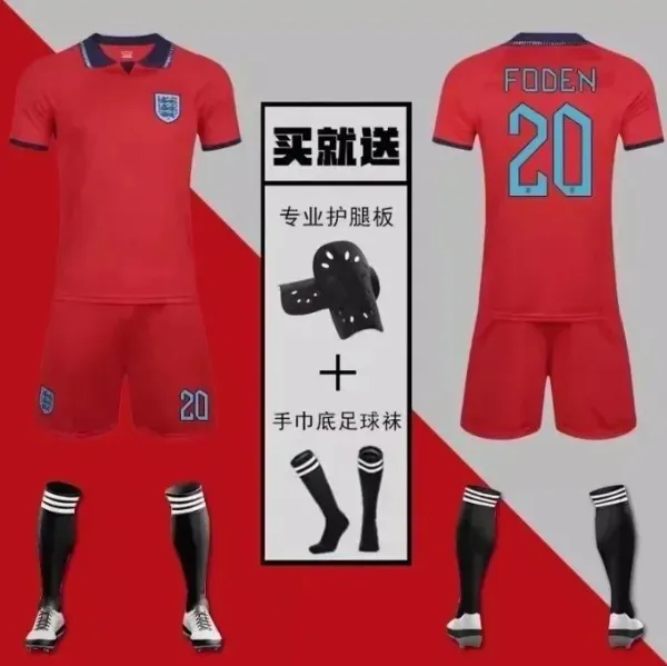 England National Team Replica Jersey Red + Shorts Set - 1