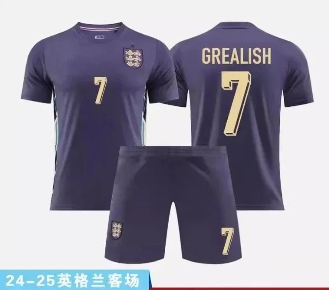England National Team Replica Jersey Set White/Navy Soccer Kit - 11