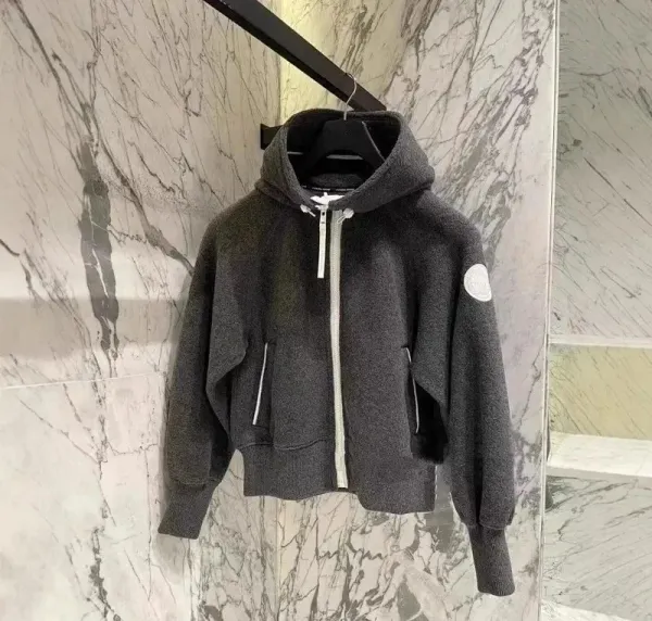 Unidentified Oversized Fleece Hooded Jacket in Heather Gray Outerwear - 9
