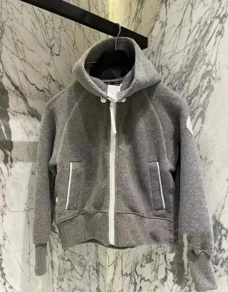 Unidentified Oversized Fleece Hooded Jacket in Heather Gray Outerwear - 10