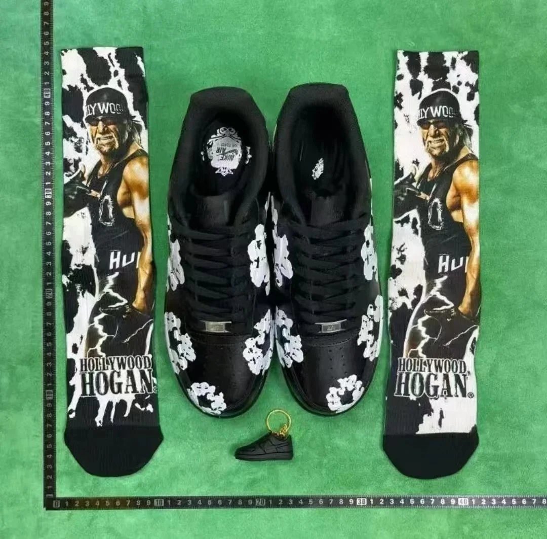 Nike Air Force 1 Low White Black Splatter x Ghostbusters Socks Set - 7