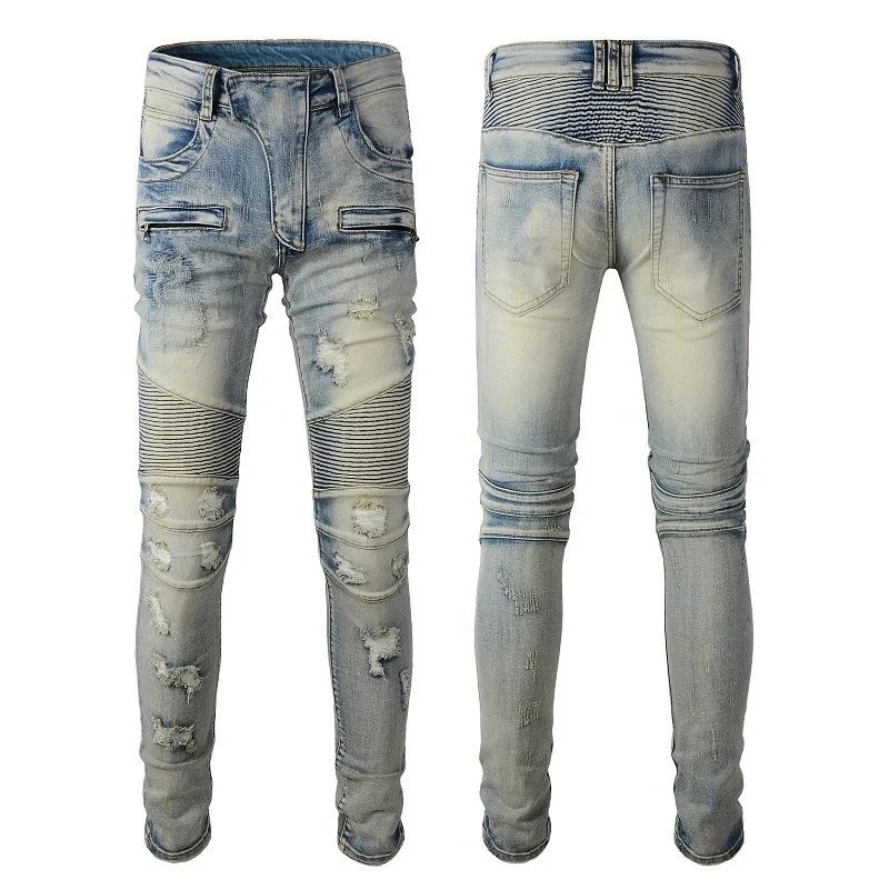 Gallery Dept. Leopard Patch Distressed Black Jeans - 8