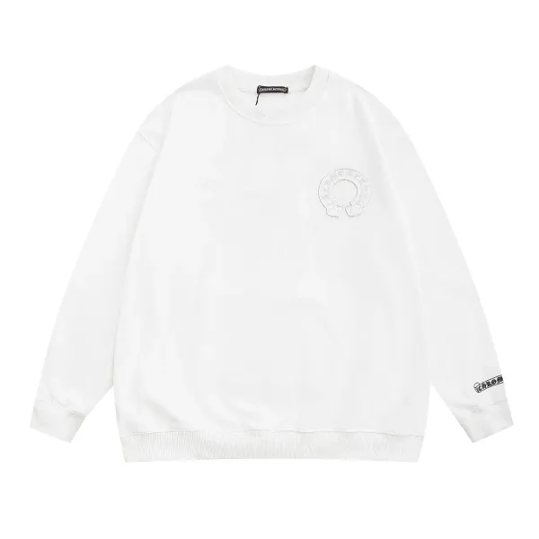 Chrome Hearts Cross Embroidered White Hoodie - 12