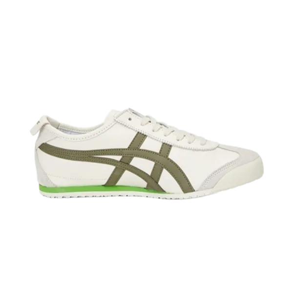 Asics Onitsuka Tiger Mexico 66 White Olive Green Sneakers - 14