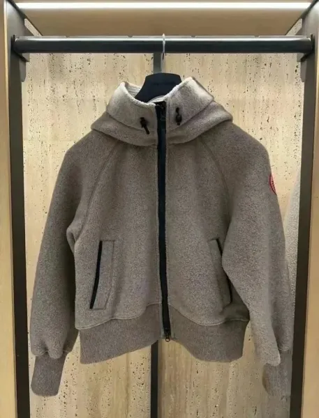 Unidentified Oversized Fleece Hooded Jacket in Heather Gray Outerwear - 7