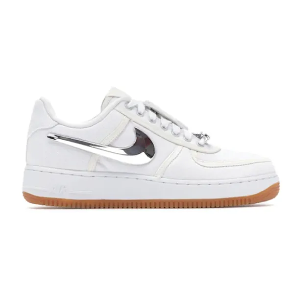 Nike Air Force 1 Low '07 LV8 White with Chrome Swoosh Sneakers - 2