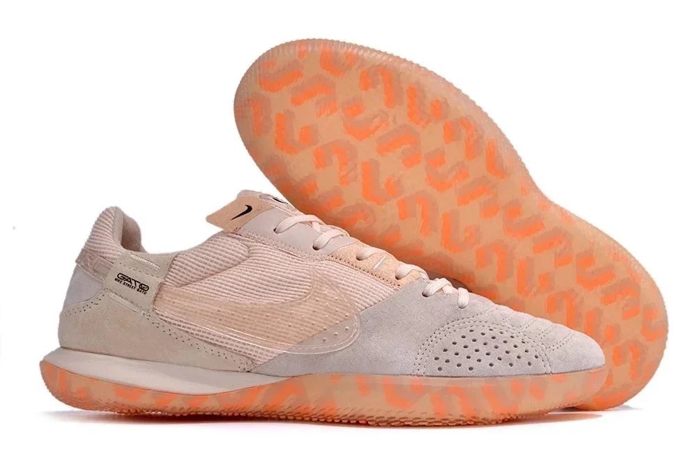 Nike Elastico Free II Beige Orange Indoor Soccer Shoes - 29