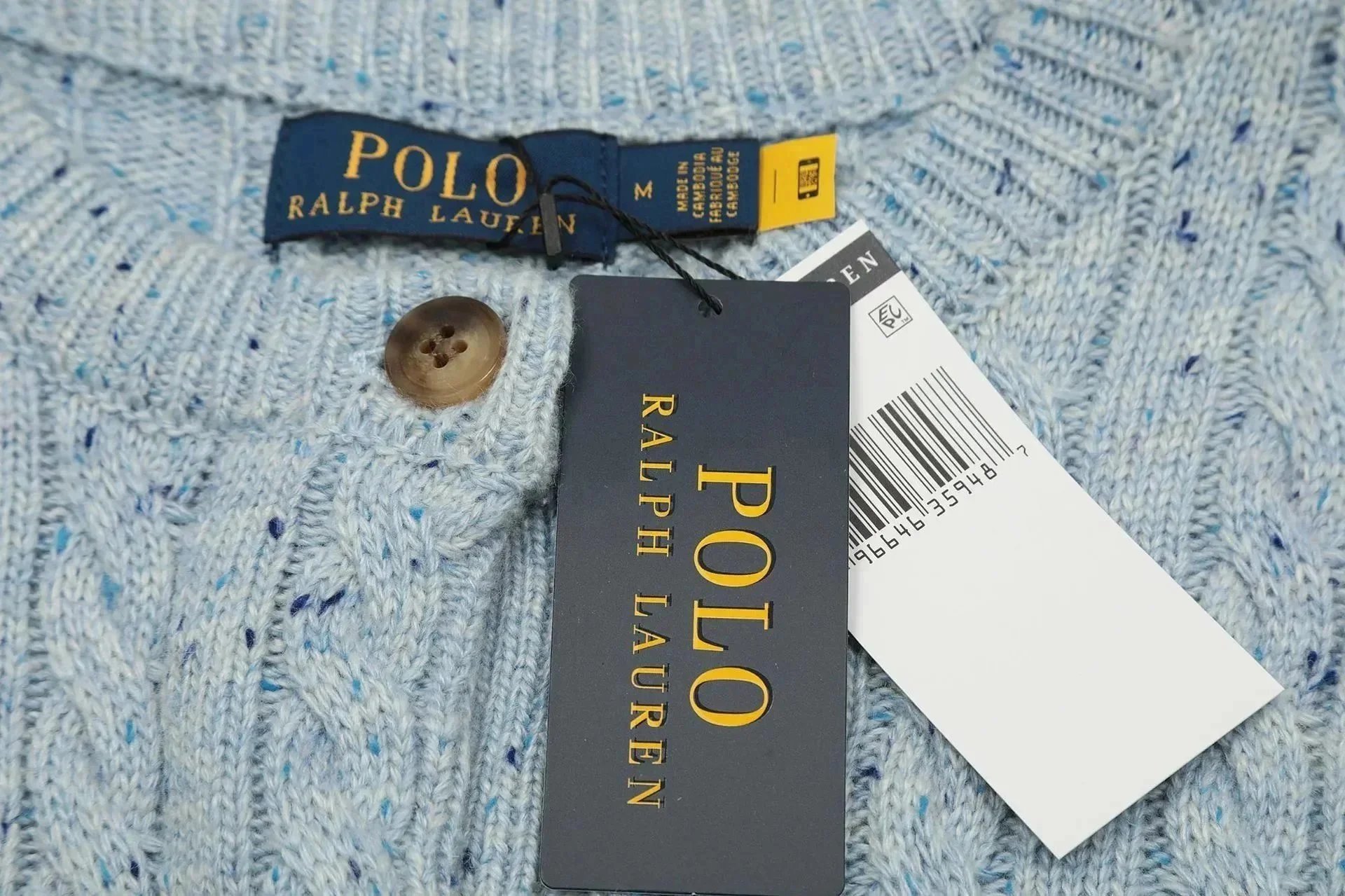 Polo Ralph Lauren Cable Knit Cardigan Light Blue - 10