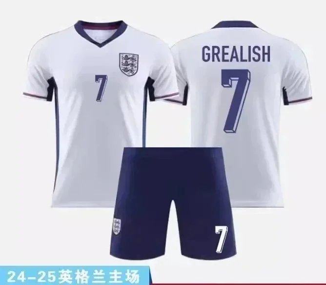 England National Team Replica Jersey Set White/Navy Soccer Kit - 10