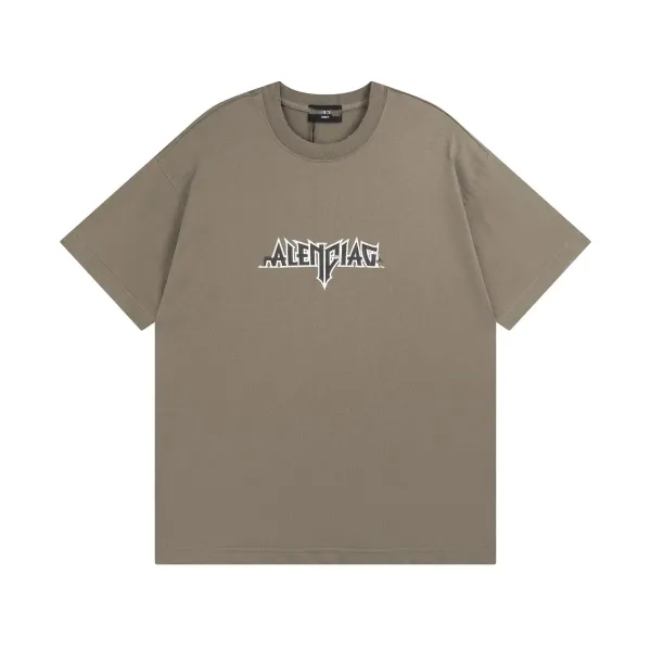 Balenciaga Alenciao Graphic T-Shirt Gray - 3