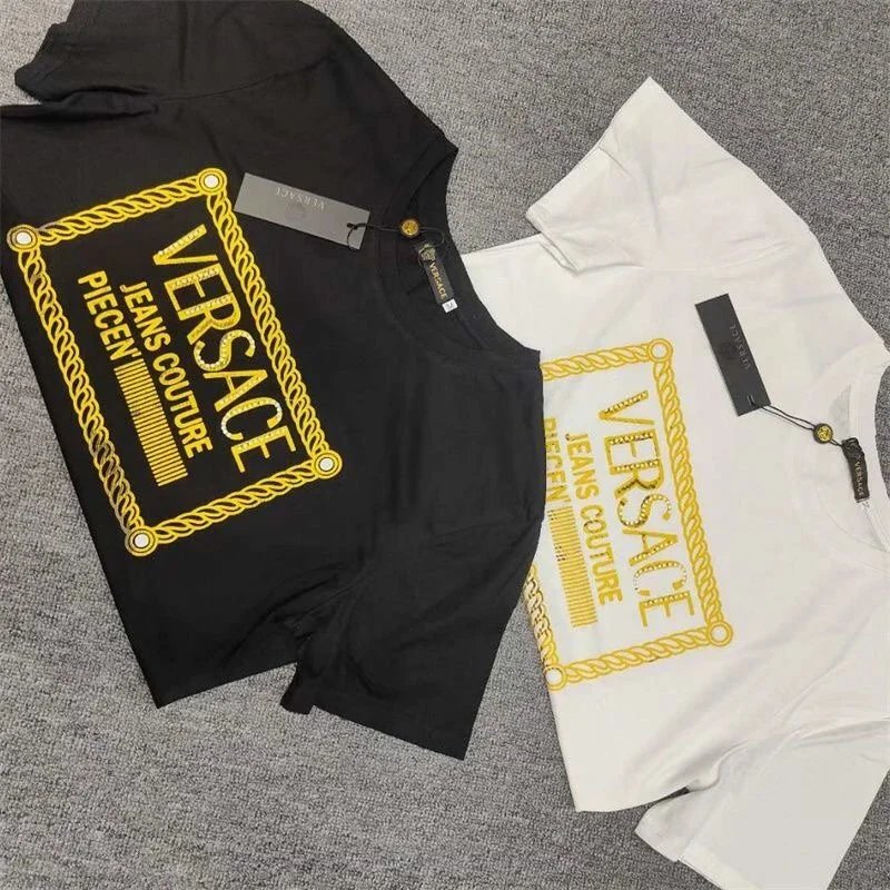 Versace Jeans Couture Chain Frame Logo T-Shirt Black - 2