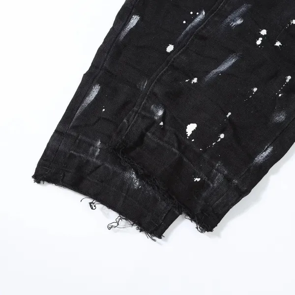 Off-White Paint Splatter Distressed Skinny Jeans - 10