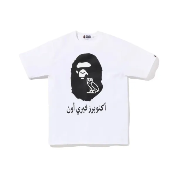 A Bathing Ape x OVO Owl Graphic White T-Shirt - 1