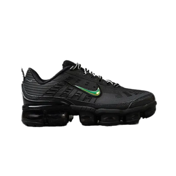 Nike Air VaporMax Plus Black with Iridescent Green Swoosh Sneakers - 1