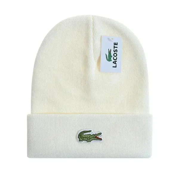 Lacoste Crocodile Embroidered Beanie Navy - 10