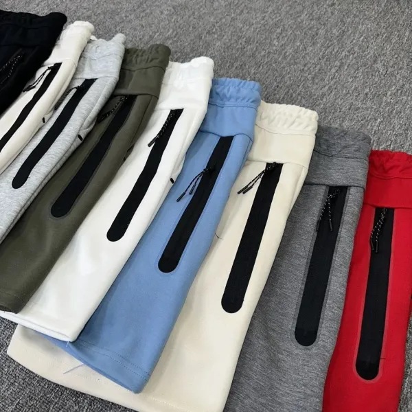 Nike Tech Fleece Shorts Red - 6